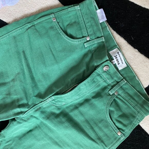 Reformation - green jeans size 27 - Picture 2 of 6